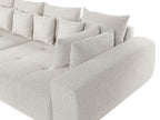 4 Seater Fabric Sofa Beige TORPO