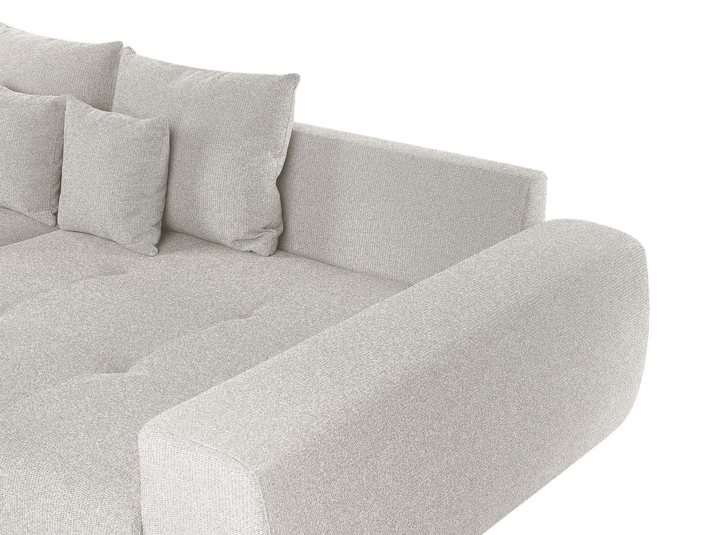 4 Seater Fabric Sofa Beige TORPO
