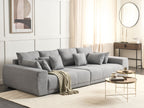 4 Seater Fabric Sofa Grey TORPO