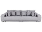 4 Seater Fabric Sofa Grey TORPO