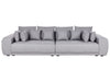 4 Seater Fabric Sofa Grey