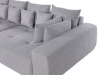 4 Seater Fabric Sofa Grey TORPO