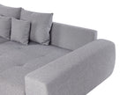 4 Seater Fabric Sofa Grey TORPO