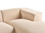 Corner Sofa DOLVA Corduroy Beige 3 Seater Left Hand