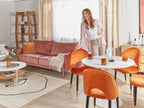 3 Seater Velvet Sofa Pink MAURA