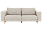 3 Seater Fabric Sofa Light Beige NIVALA