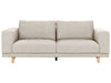 3 Seater Fabric Sofa Light Beige