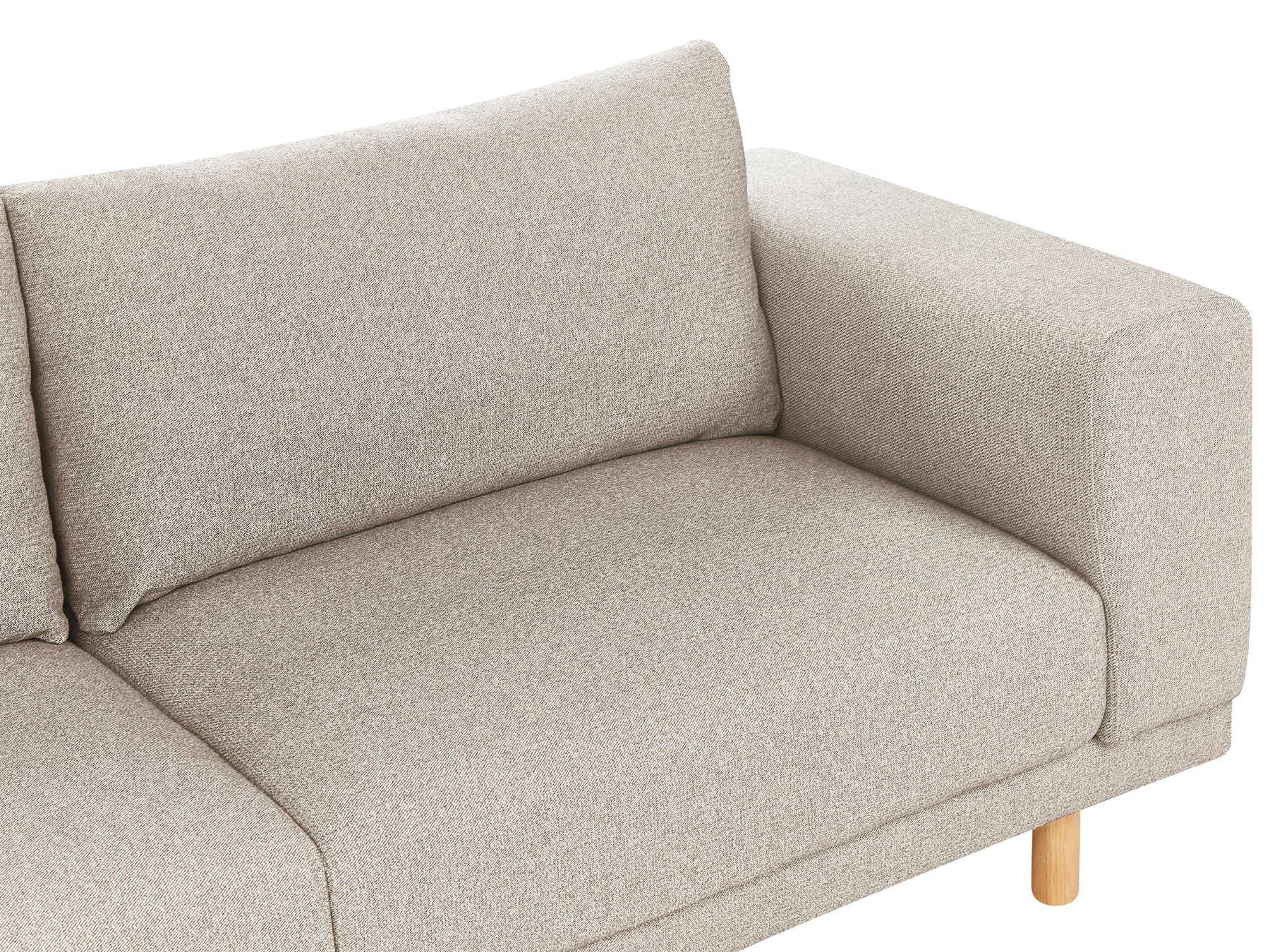 3 Seater Fabric Sofa Light Beige NIVALA