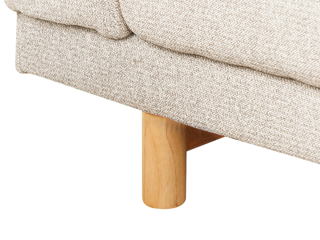 3 Seater Fabric Sofa Light Beige NIVALA