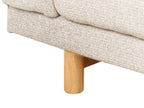 3 Seater Fabric Sofa Light Beige NIVALA