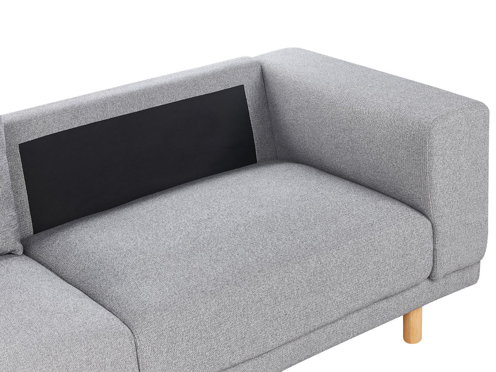 3 Seater Fabric Sofa Grey NIVALA