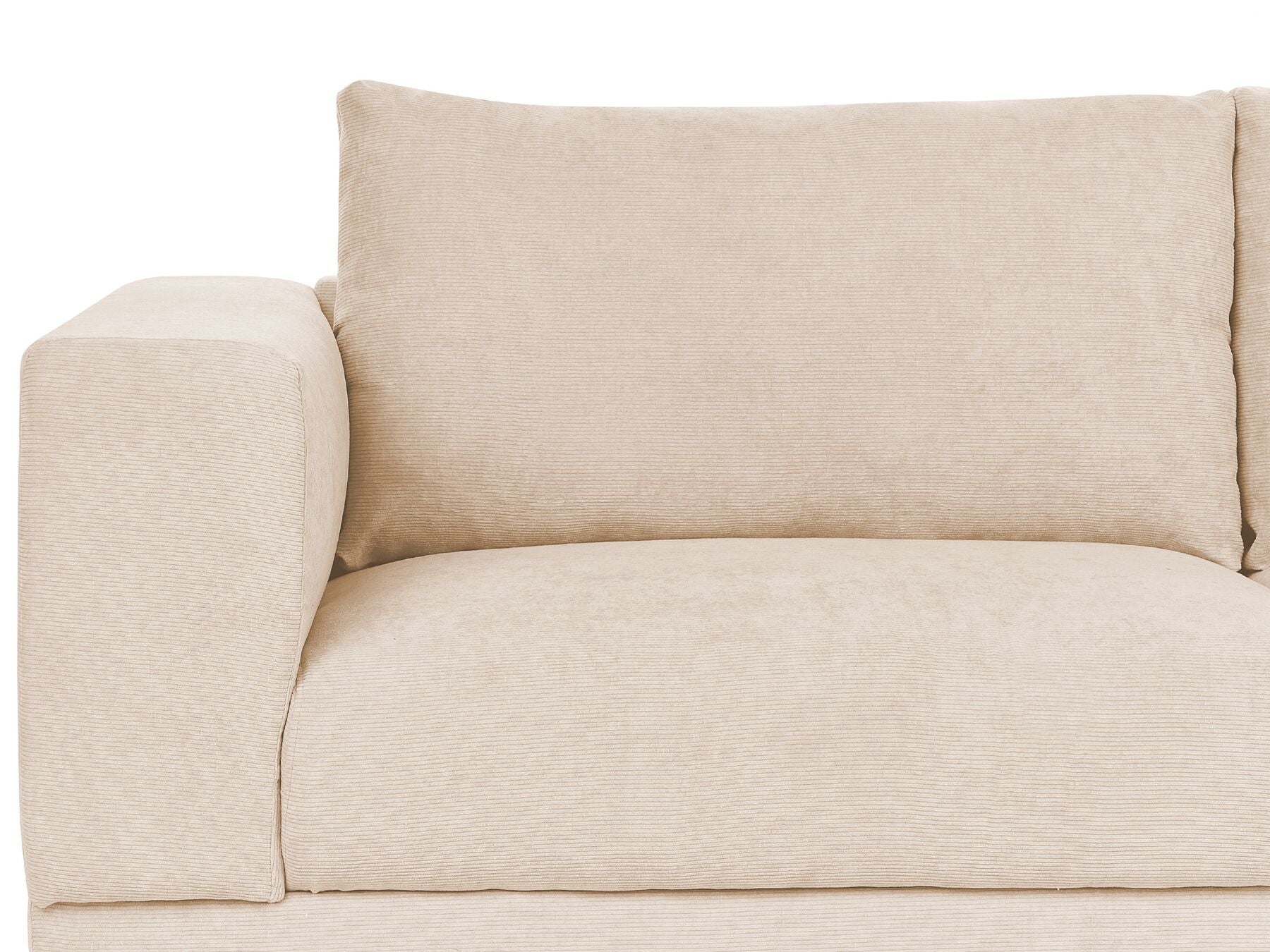 3 Seater Jumbo Cord Sofa Beige NIVALA