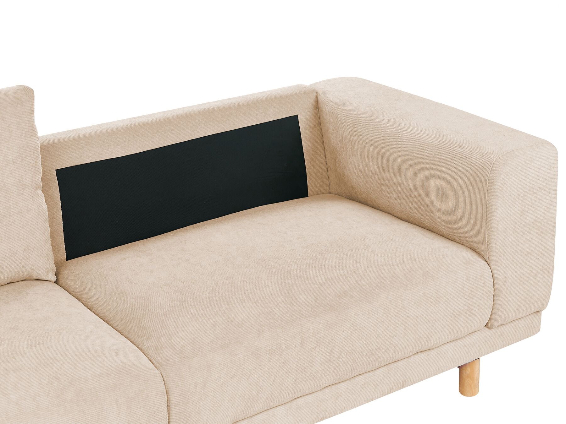 3 Seater Jumbo Cord Sofa Beige NIVALA