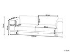 3 Seater Jumbo Cord Sofa Beige NIVALA