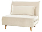 Single Sofa Bed SETTEN Velvet Light Beige
