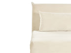 Single Sofa Bed SETTEN Velvet Light Beige