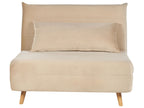 Single Sofa Bed SETTEN Velvet Sand Beige