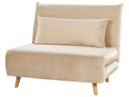 Single Sofa Bed SETTEN Velvet Sand Beige