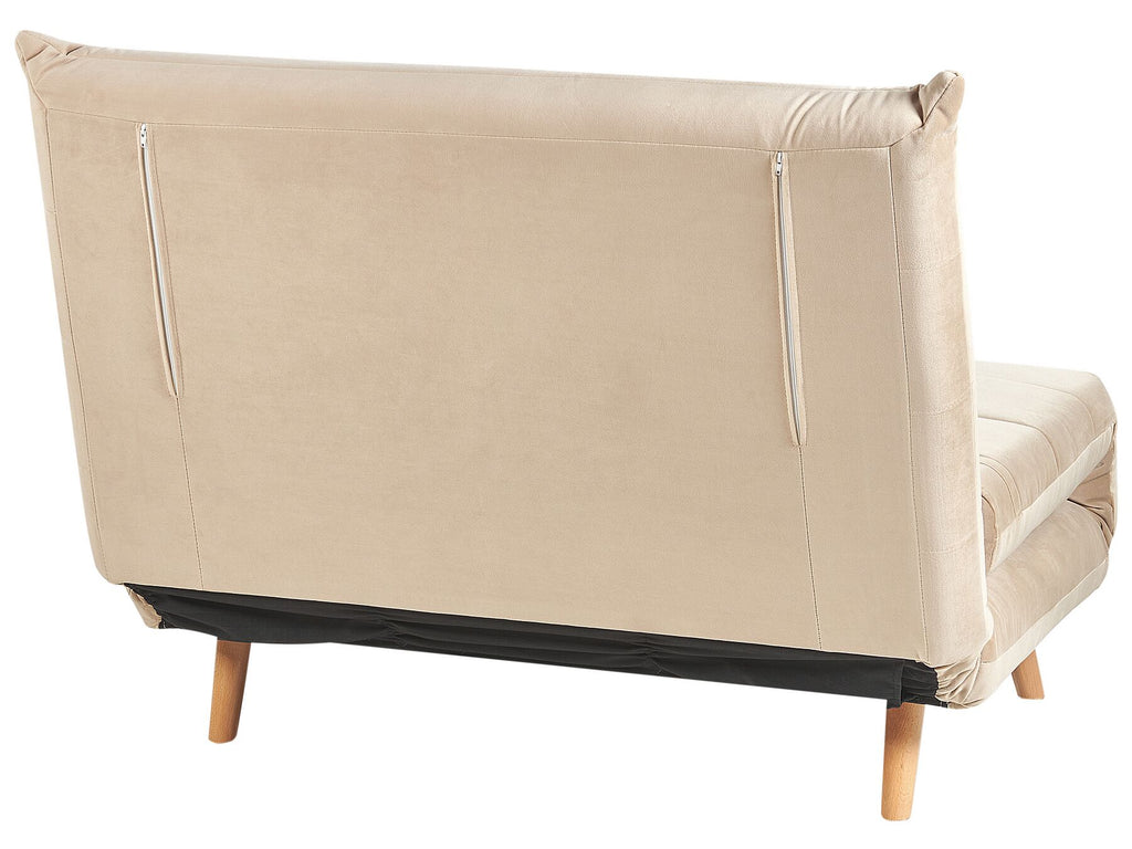 Single Sofa Bed SETTEN Velvet Sand Beige