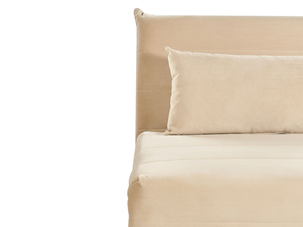 Single Sofa Bed SETTEN Velvet Sand Beige