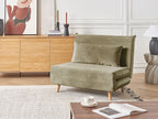 Single Sofa Bed SETTEN Velvet Olive Green