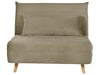 Single Sofa Bed Velvet Olive Green