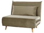 Single Sofa Bed SETTEN Velvet Olive Green