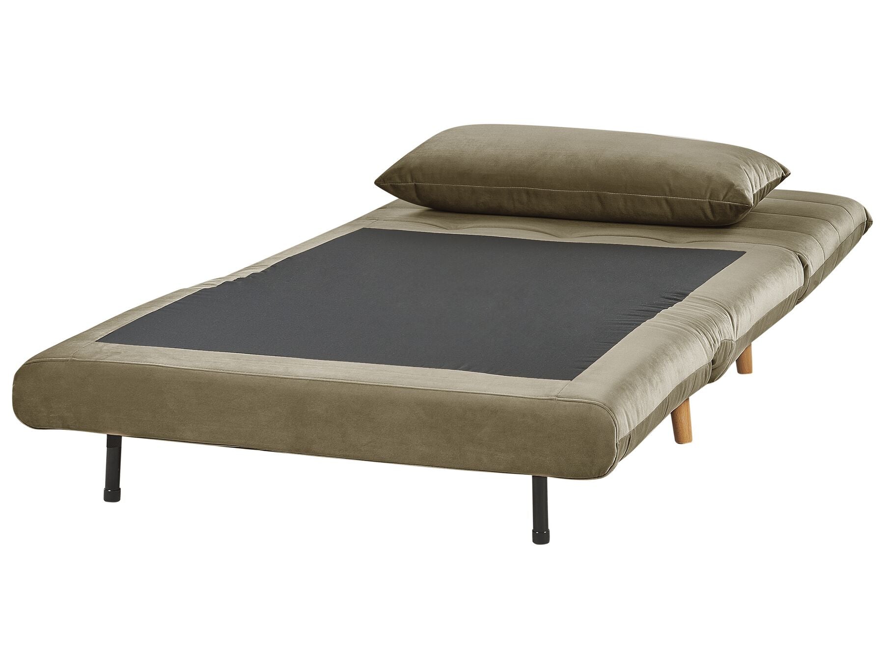 Single Sofa Bed SETTEN Velvet Olive Green