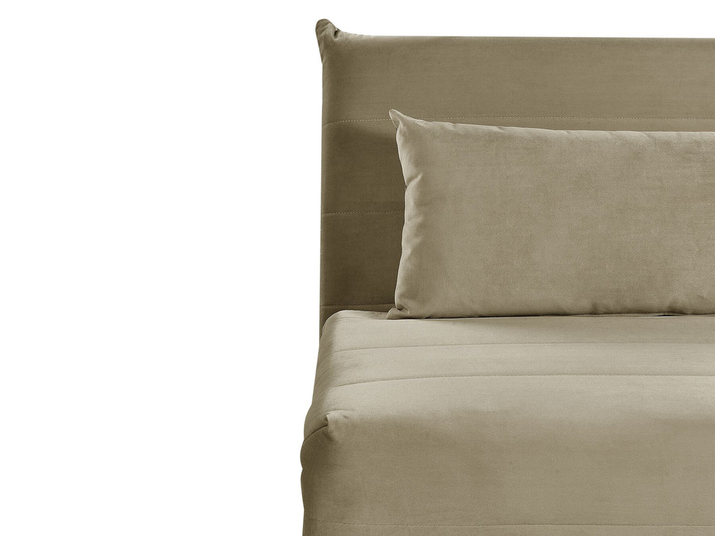 Single Sofa Bed SETTEN Velvet Olive Green