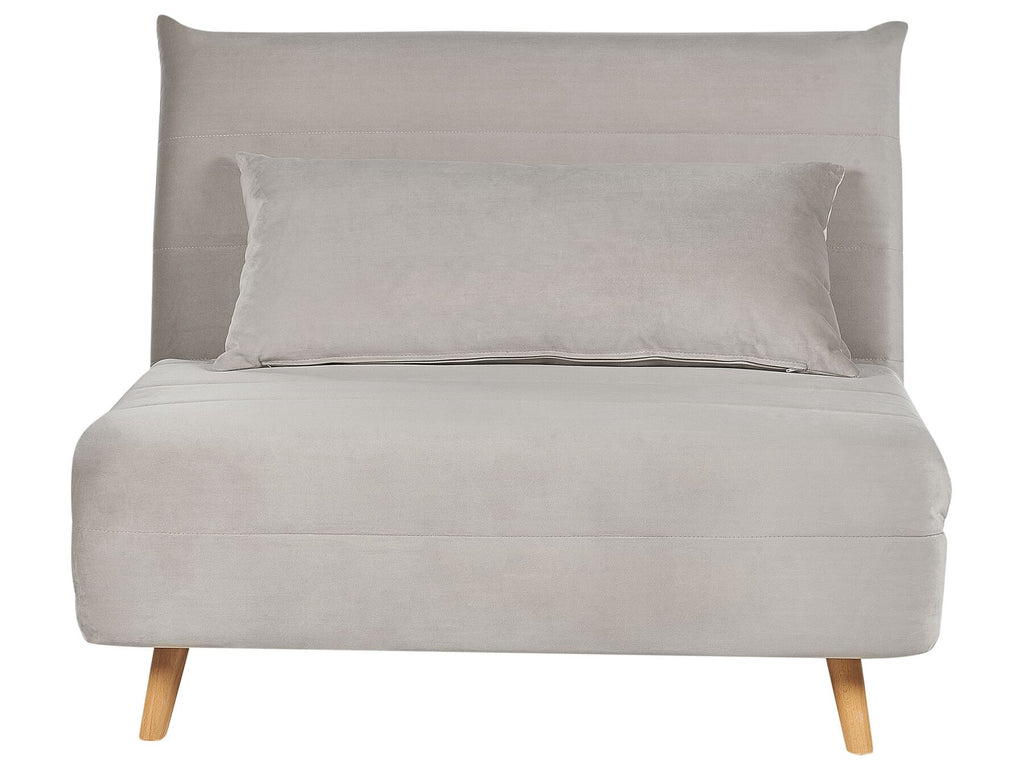 Single Sofa Bed SETTEN Velvet Light Grey