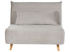 Single Sofa Bed Velvet Light Grey