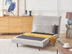 Single Sofa Bed SETTEN Velvet Light Grey