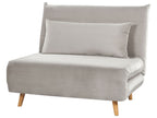 Single Sofa Bed SETTEN Velvet Light Grey