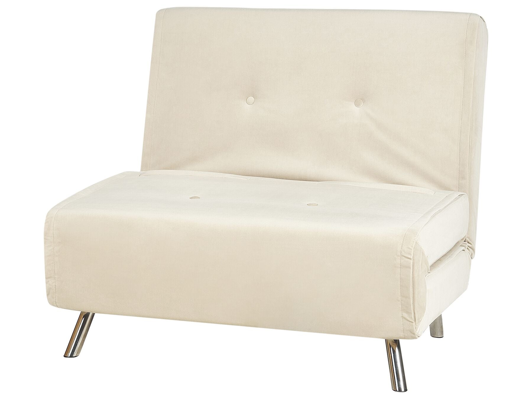 Single Sofa Bed FARRIS Velvet Light Beige