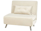 Single Sofa Bed FARRIS Velvet Light Beige