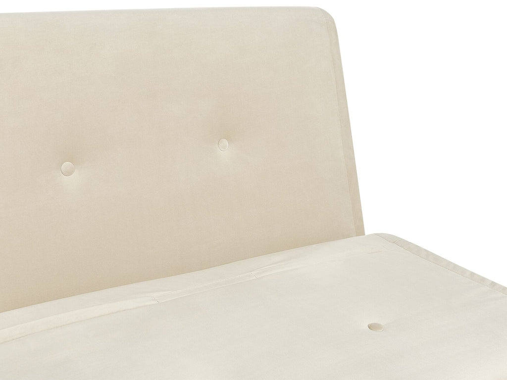 Single Sofa Bed FARRIS Velvet Light Beige