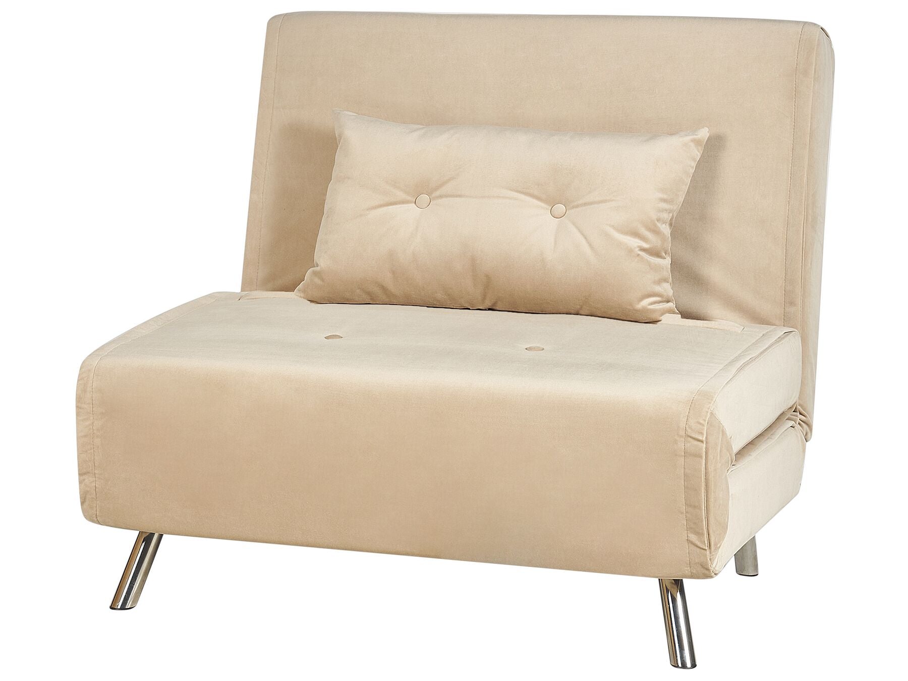 Single Sofa Bed FARRIS Velvet Sand Beige