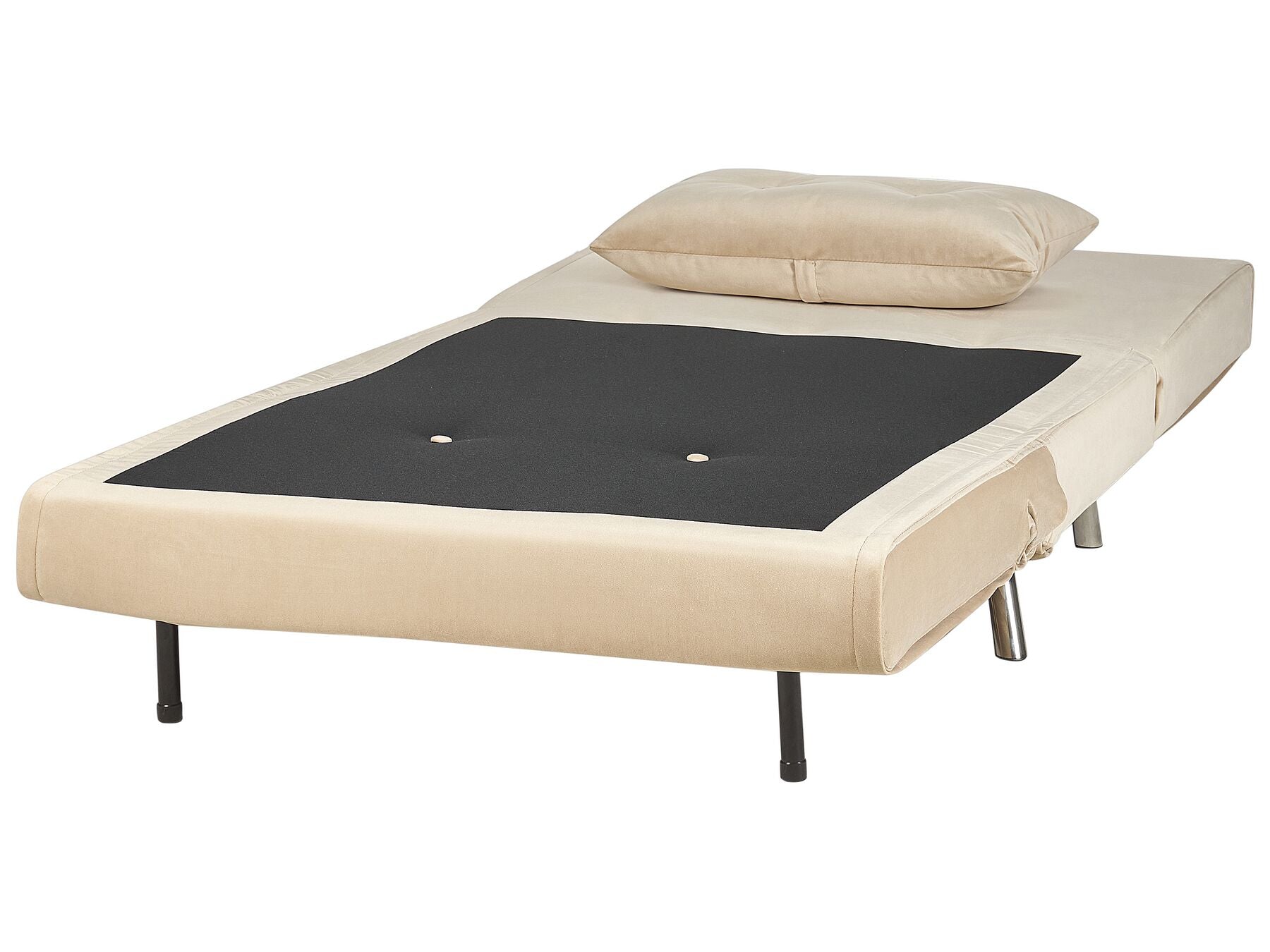 Single Sofa Bed FARRIS Velvet Sand Beige