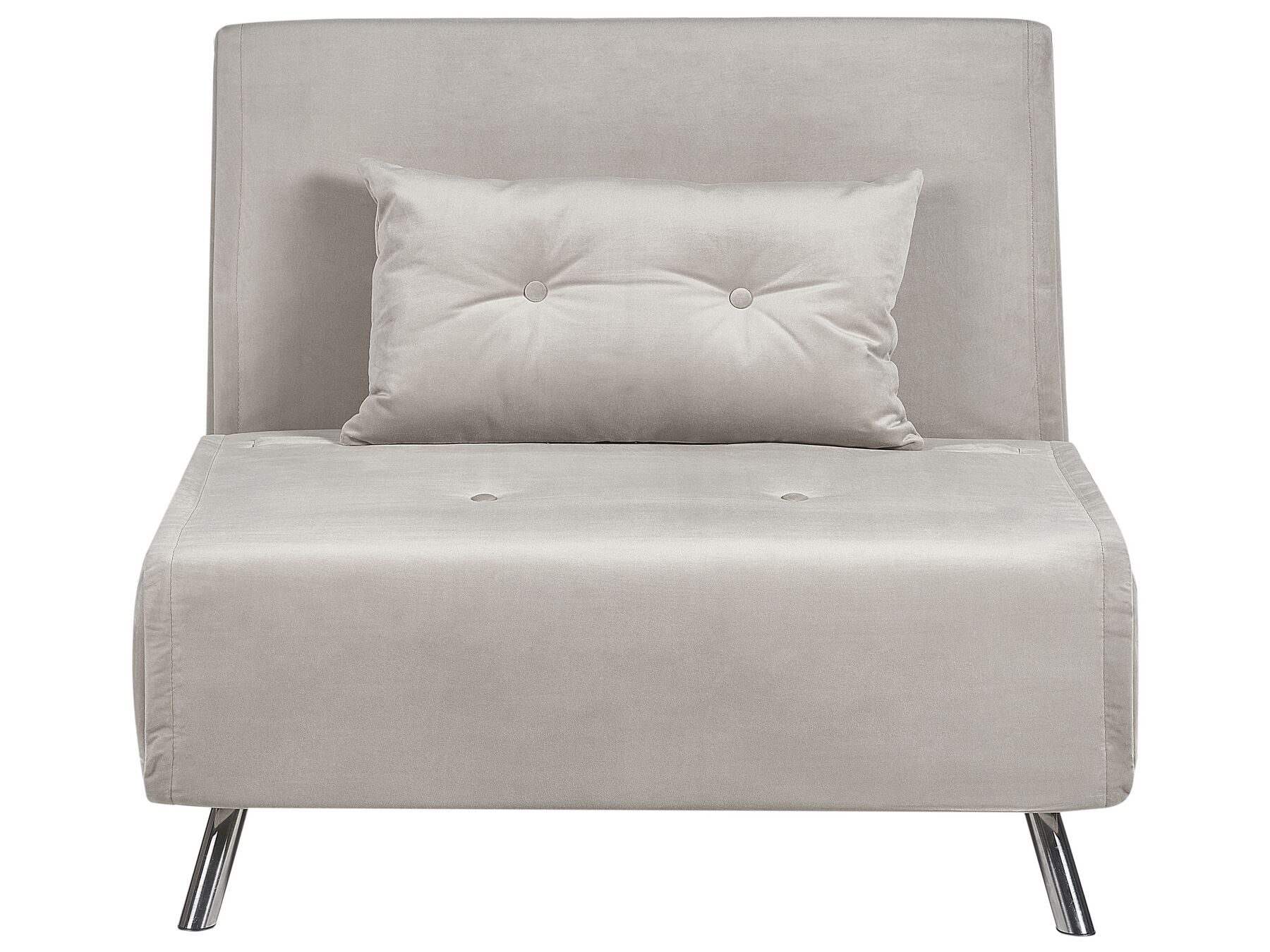 Single Sofa Bed FARRIS Velvet Light Grey