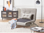 Single Sofa Bed FARRIS Velvet Light Grey