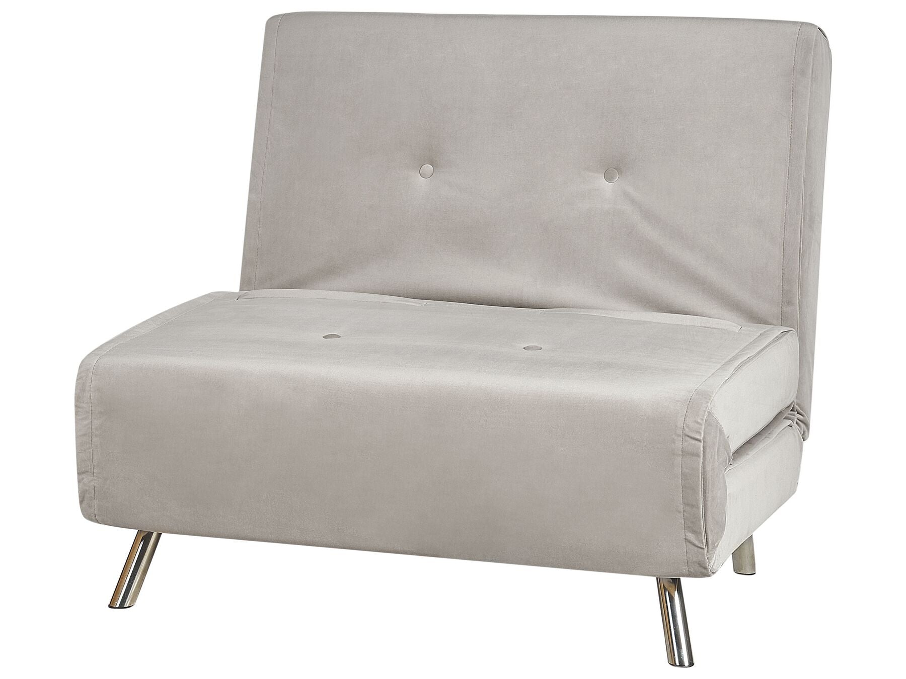 Single Sofa Bed FARRIS Velvet Light Grey