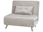 Single Sofa Bed FARRIS Velvet Light Grey