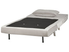 Single Sofa Bed FARRIS Velvet Light Grey
