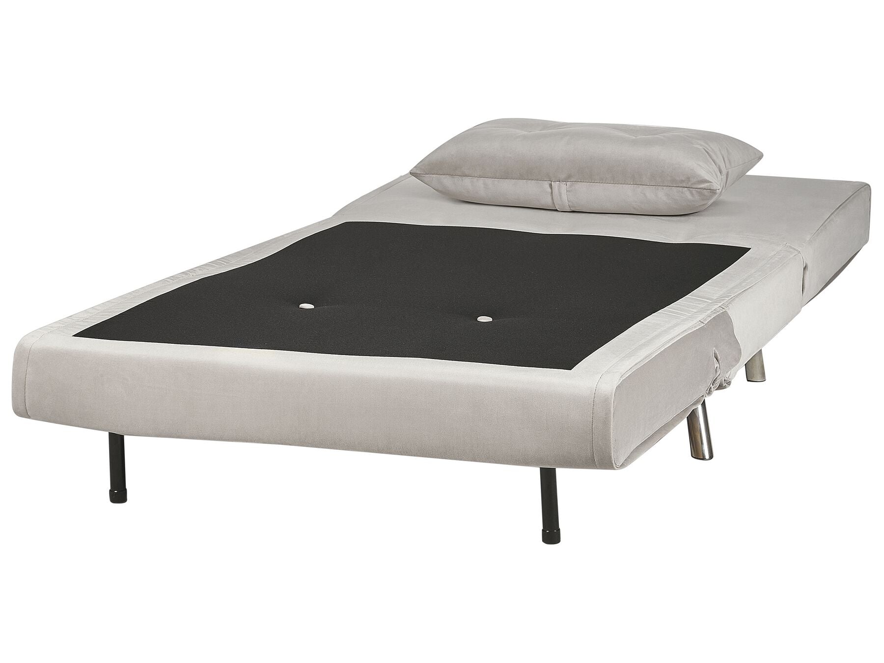 Single Sofa Bed FARRIS Velvet Light Grey