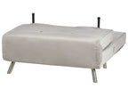 Single Sofa Bed FARRIS Velvet Light Grey