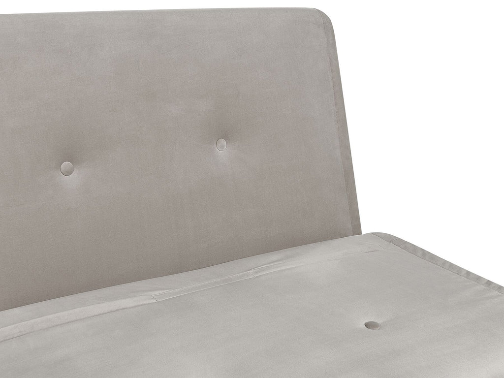 Single Sofa Bed FARRIS Velvet Light Grey