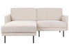 Corner Sofa Fabric Light Beige 2 Seater Right Hand