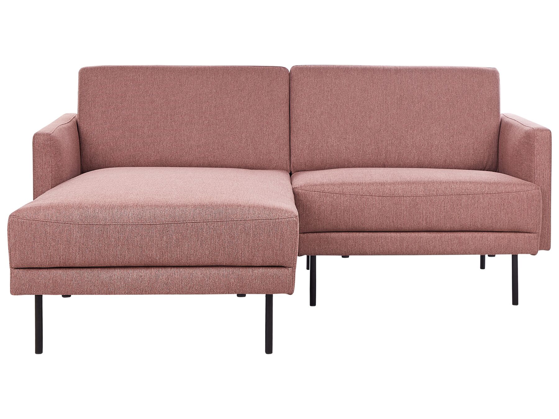 Corner Sofa BREDA Fabric Pink 2 Seater Right Hand