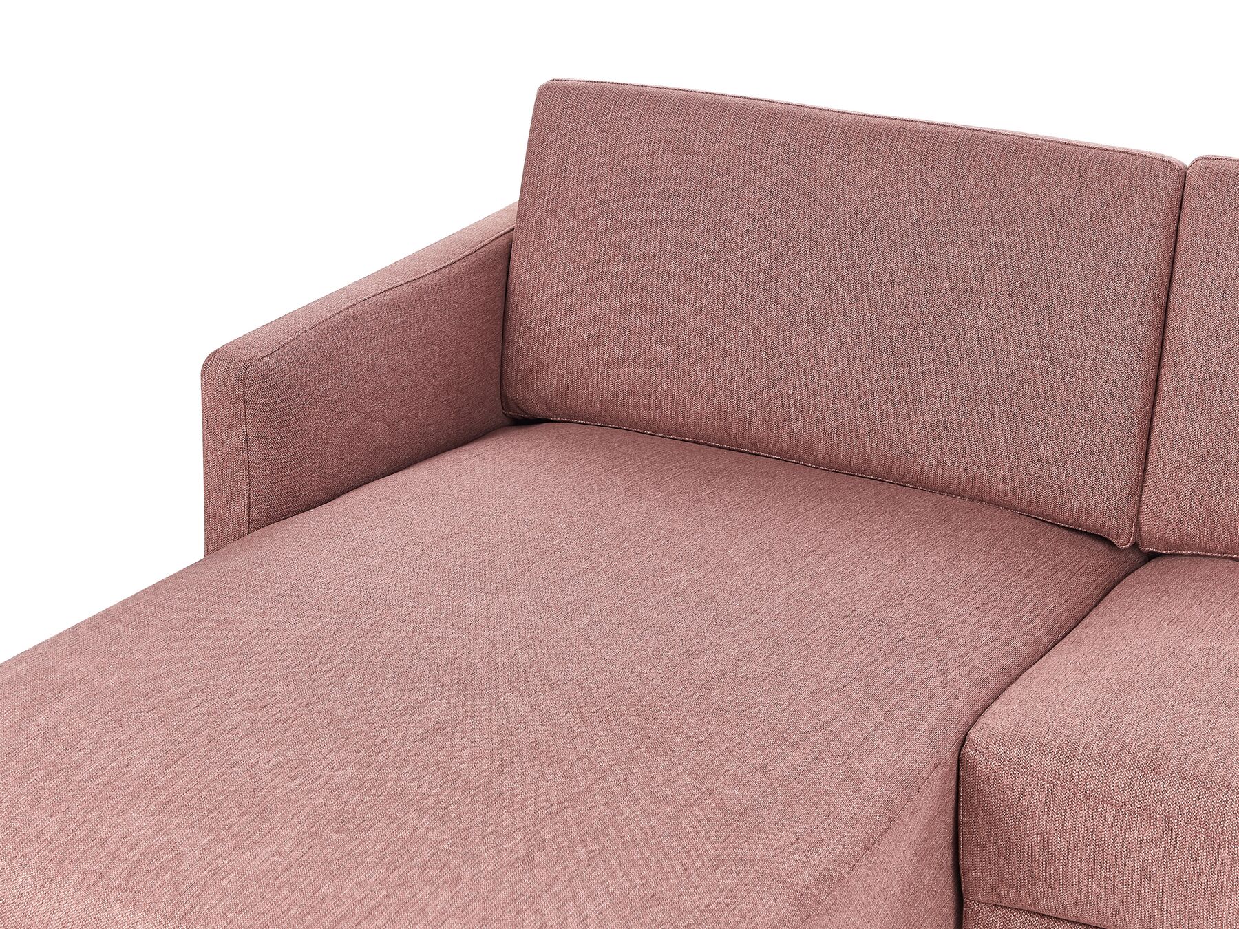 Corner Sofa BREDA Fabric Pink 2 Seater Right Hand