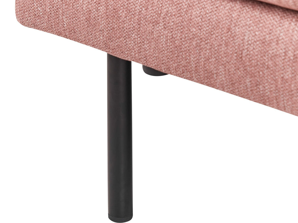 Corner Sofa BREDA Fabric Pink 2 Seater Right Hand